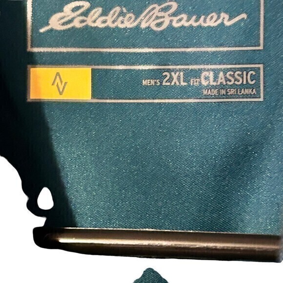 Eddie‎ Bauer Mens Flannel Shirt Relaxed Fit Plaid Long Sleeve Black Gray 2XL - Picture 3 of 5